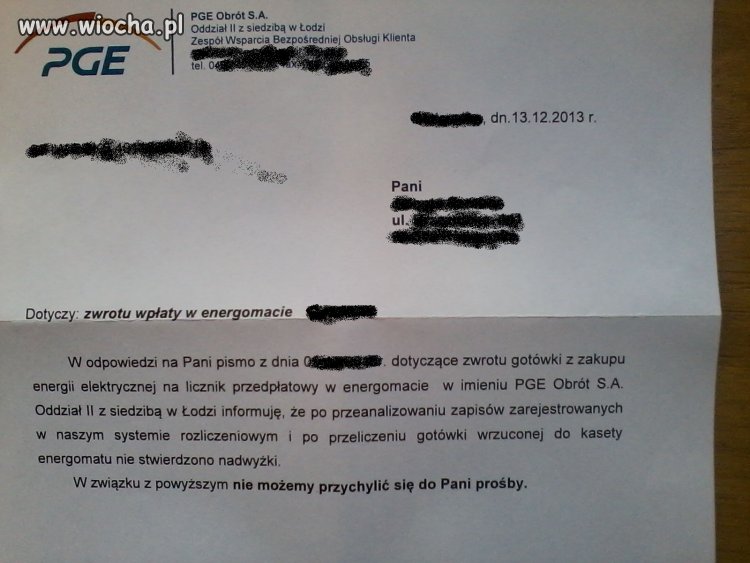 PGE -kolejna Polska instytucja oszustów 