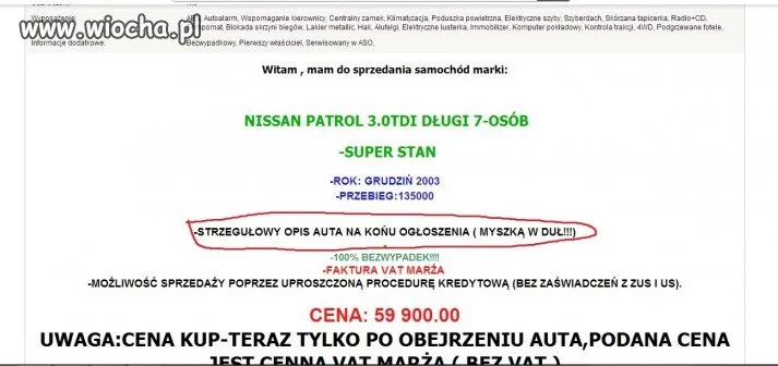 Ogłoszenie Nissan