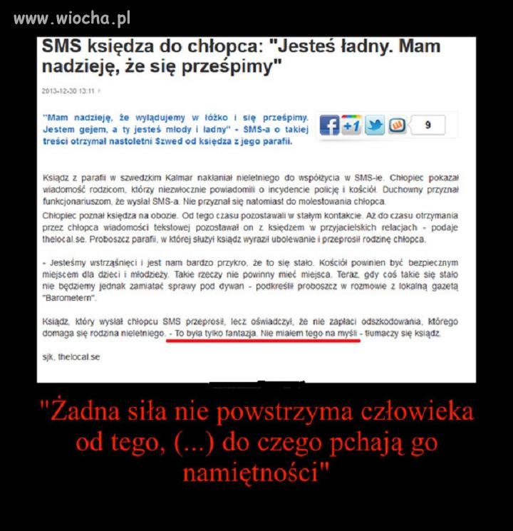 Sms księdza do chłopca...