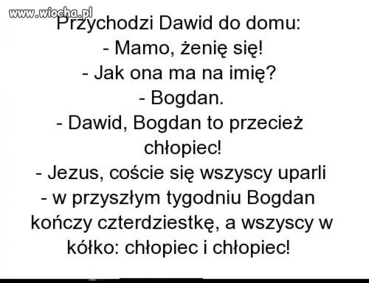 Na wiosze jest tylu Davidów 
