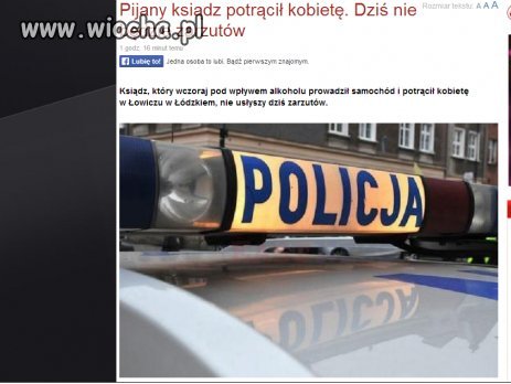 Nie postawią mu zarzutów bo był zbyt pijany!