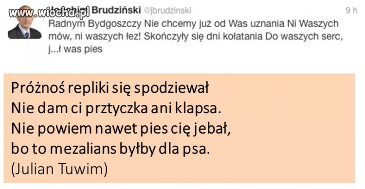 Joachim Brudziński rymuje 