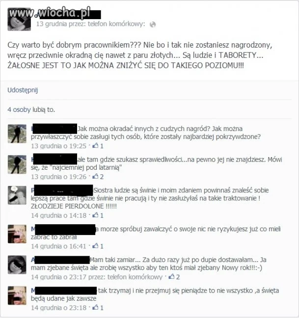 Pracownicy Sądu po rozdaniu rocznych nagród...