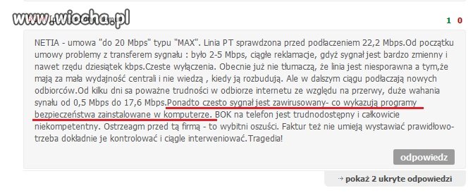 Często sygnał jest zawirusowany