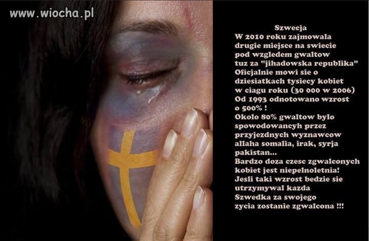 Szwedki już poczuły emigrację ciapatych  