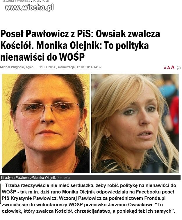 Owsiak zwalcza Kościół...bo zabiera im kasę