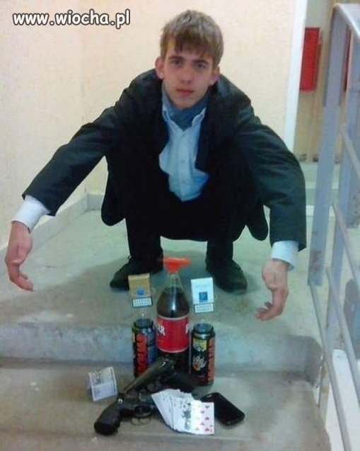 Ustawił  sobie wysokość poprzeczki.