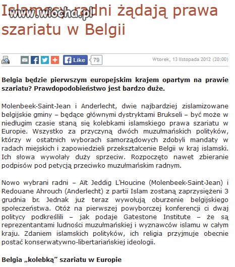 Belgia pierwszym krajem Islamskim w UE?