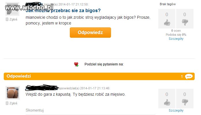 Jak można przebrać się za bigos ?