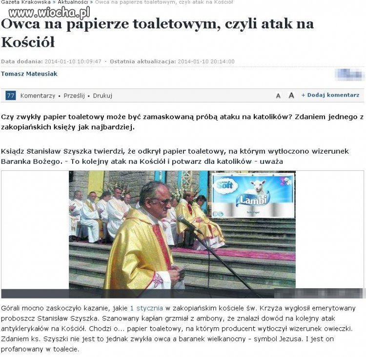 Kolejny atak na katolików...