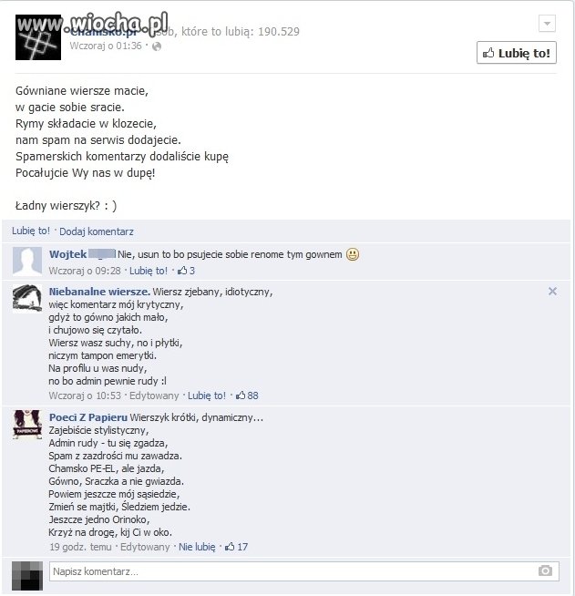 Nie bądź chamski.