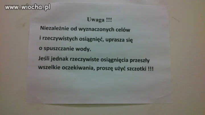 W firmowej toalecie