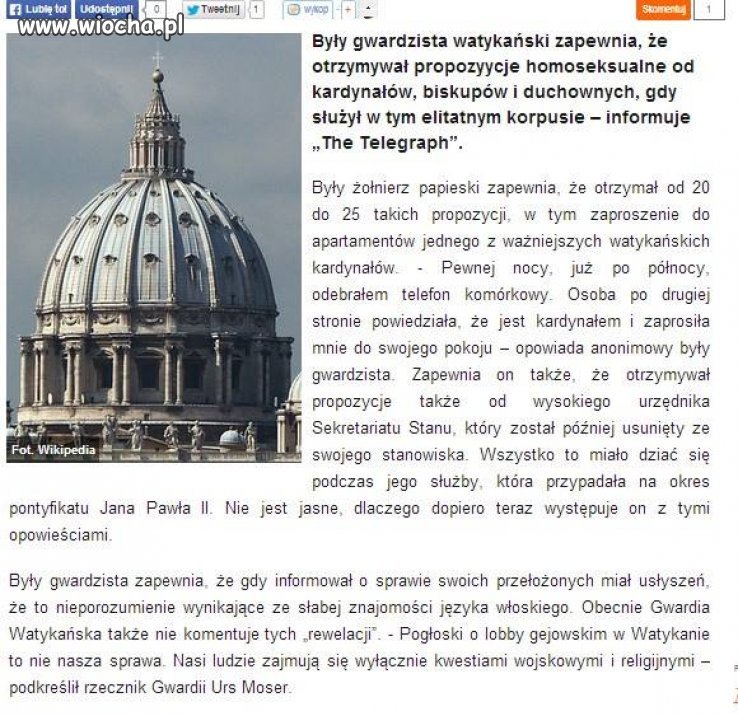 Propozycje homoseksualne od kardynałów!!!