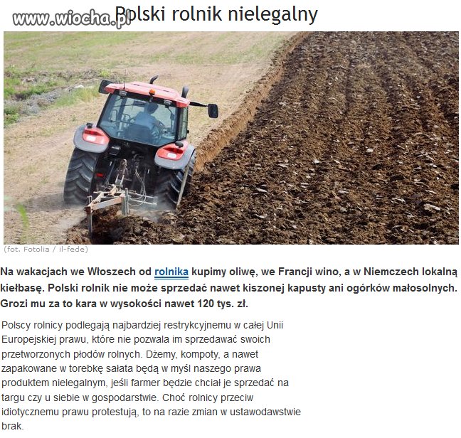 Polski absurd. Rolnik nie może sprzedawać