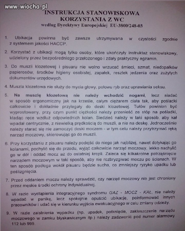A czy Ty umiesz odlać się bez unijnej dyrektywy?