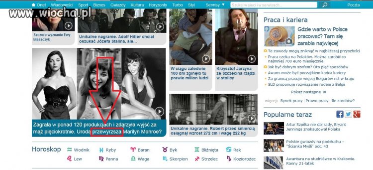 Jakość polszczyzny na głównej popularnego portalu