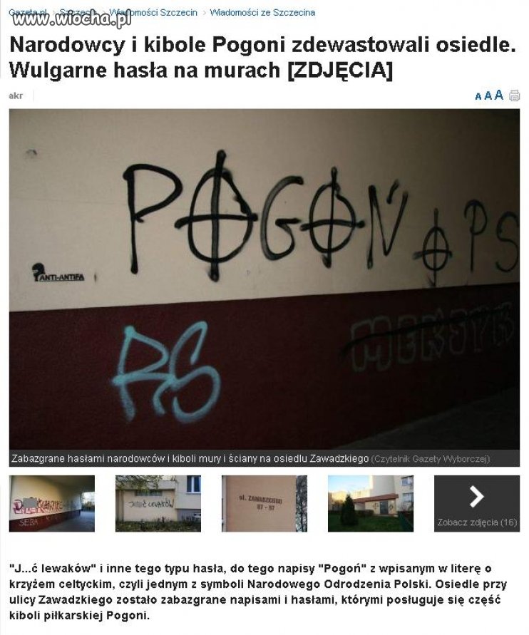 Pewnie te mury ich sprowokowały... 