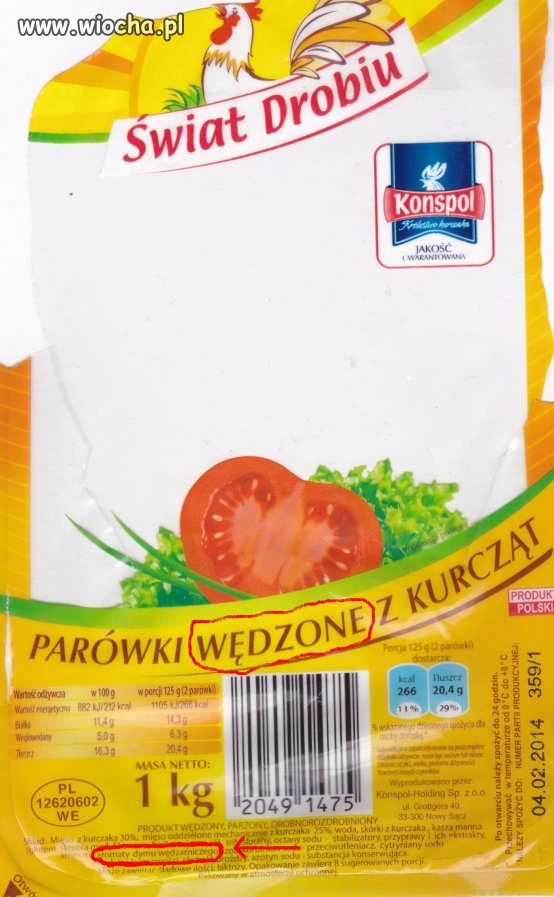 Parówki wędzone