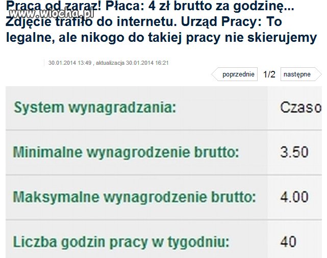 Praca od zaraz