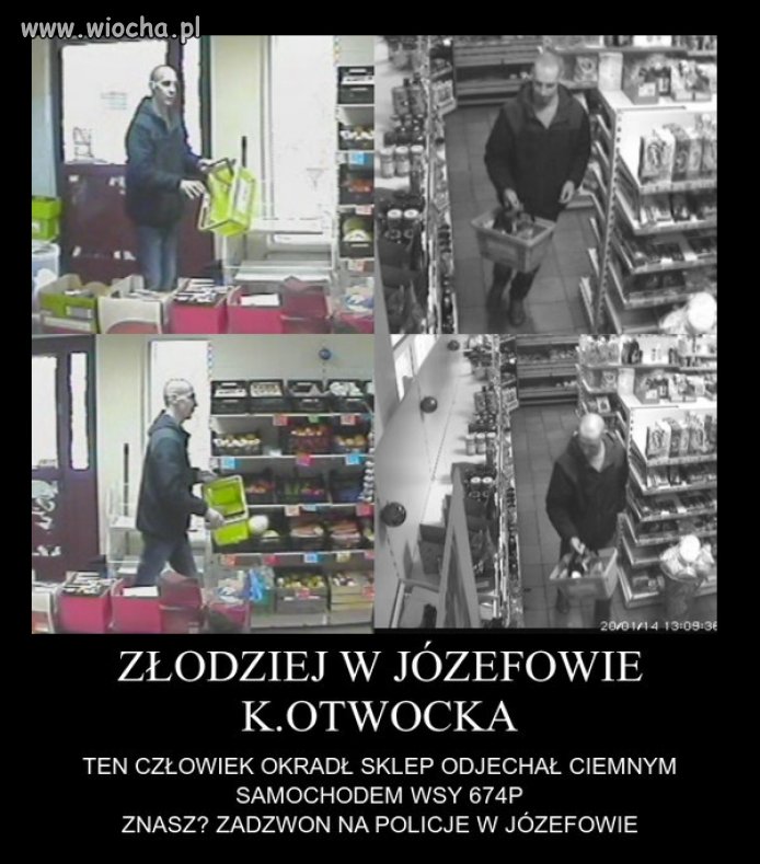 Złodziej w Józefowie k.Otwocka 