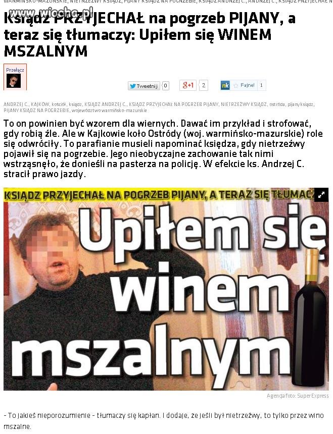 Kolejny pijany ksiądz za kółkiem!!!
