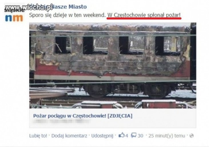 W Częstochowie spłonął pożar