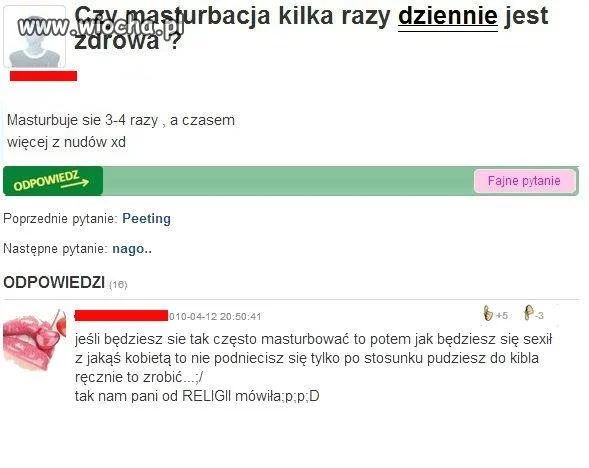 Pani od religii mówiła...