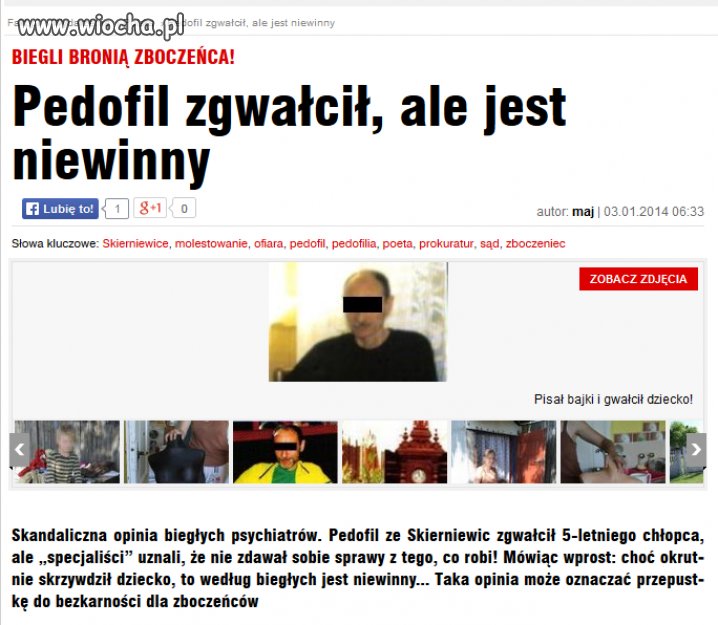 Biegli bronią zboczeńca