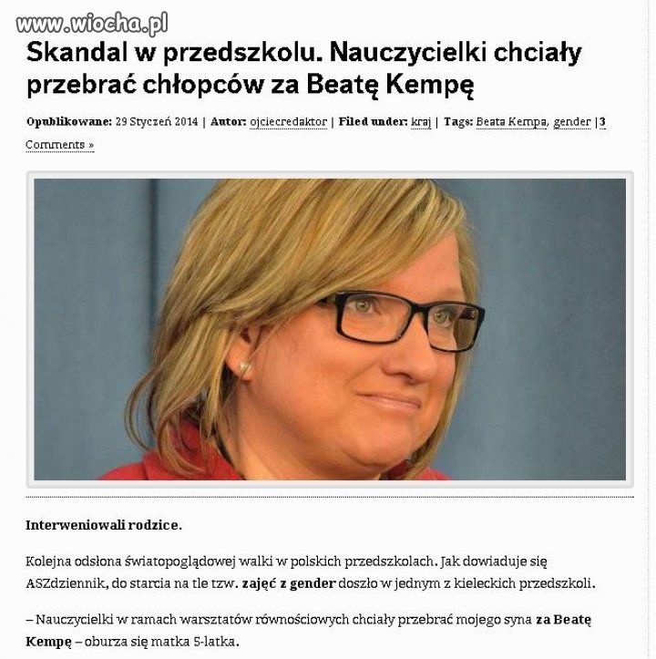 Skandal w przedszkolu!!! Gender zaatakował!!!