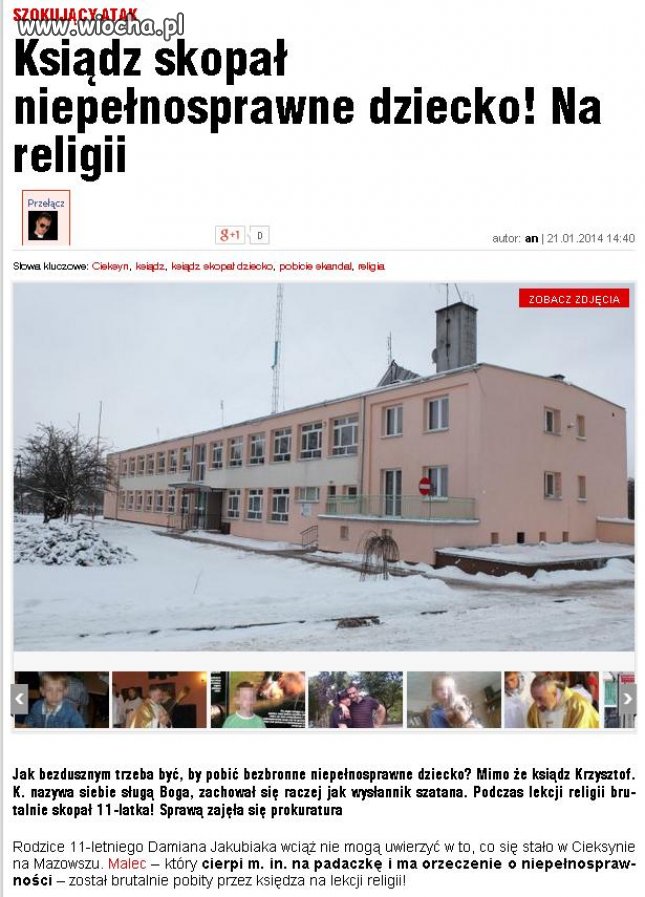 Ksiądz skopał niepełnosprawne 11 letnie dziecko!!!