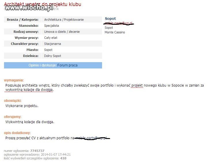 Oferta pracy dla architekta
