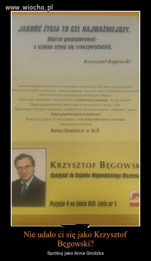 Nie udało ci się jako Krzysztof Bęgowski