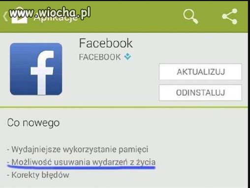 Nowości na facebooku