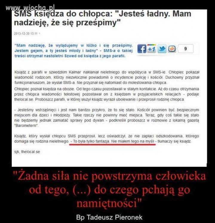 Gdy ksiądz przysyła SMS do twego dziecka...