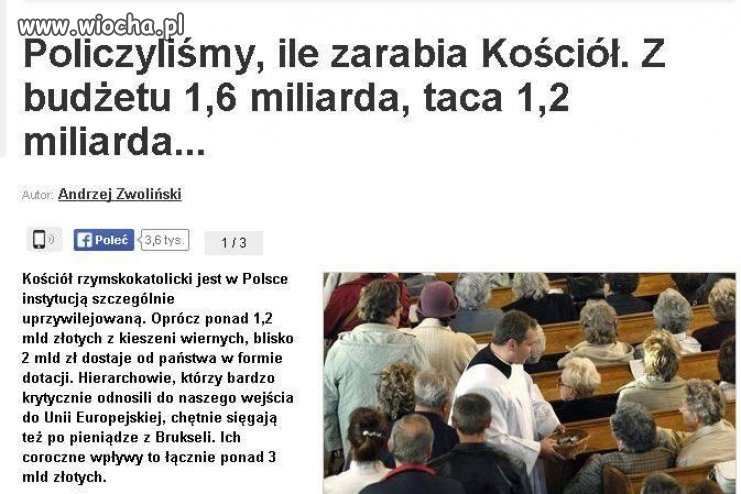 I ktoś powie, że ateiści na to nie płacą ...