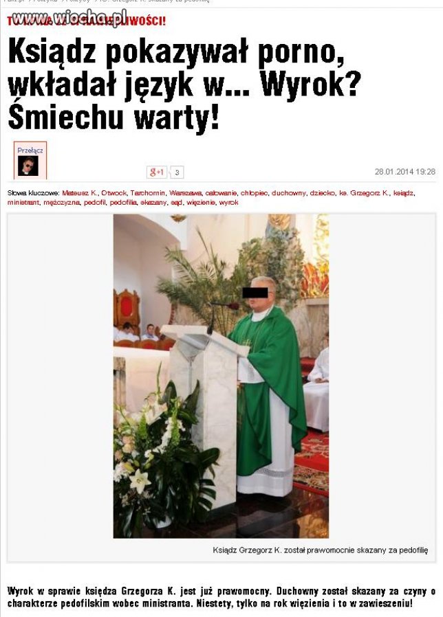 Rok w zawieszeniu za pedofilie!!!