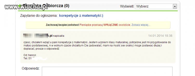 Zdesperowany chłopaczyna ... 