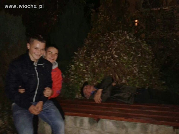 Zdjęcie z bezdomnym