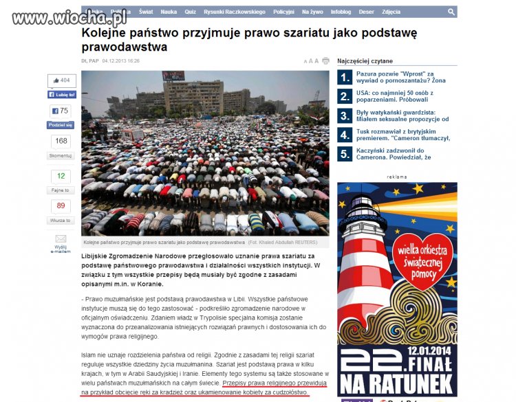 Szariat w Libii czyli regres do średniowiecza