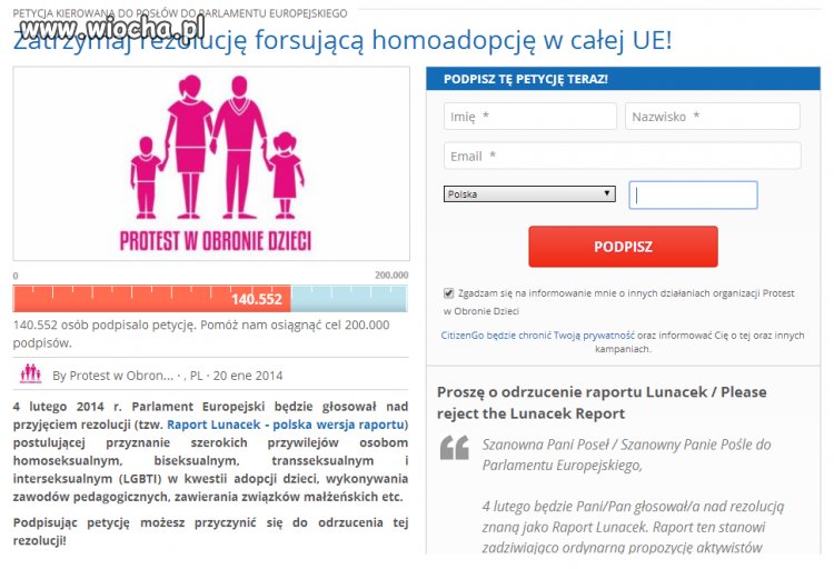 Nie dla adopcji przez homoseksualistów w UE! 