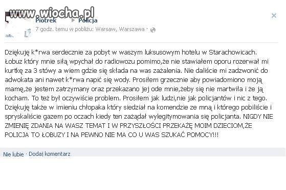 Pewien pan dziękuje policji