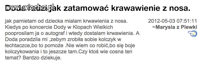 Doda radzi, kolczyk w łechtaczce pomoże. 