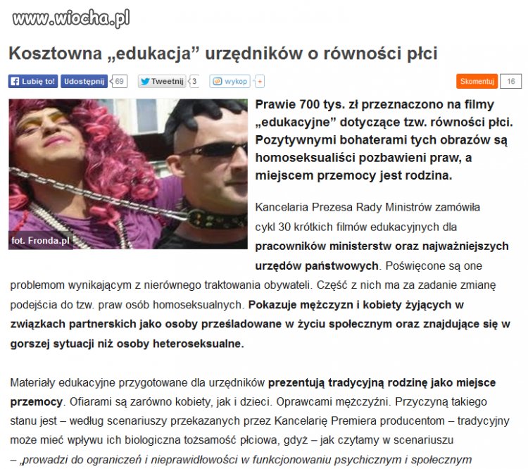 Tak wygląda troska o normalne rodziny