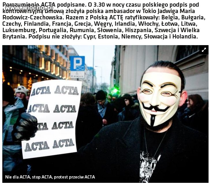 ACTA podpisane