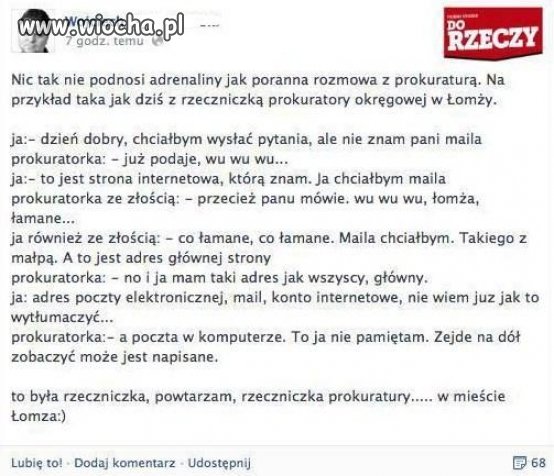To ma być rzeczniczka?