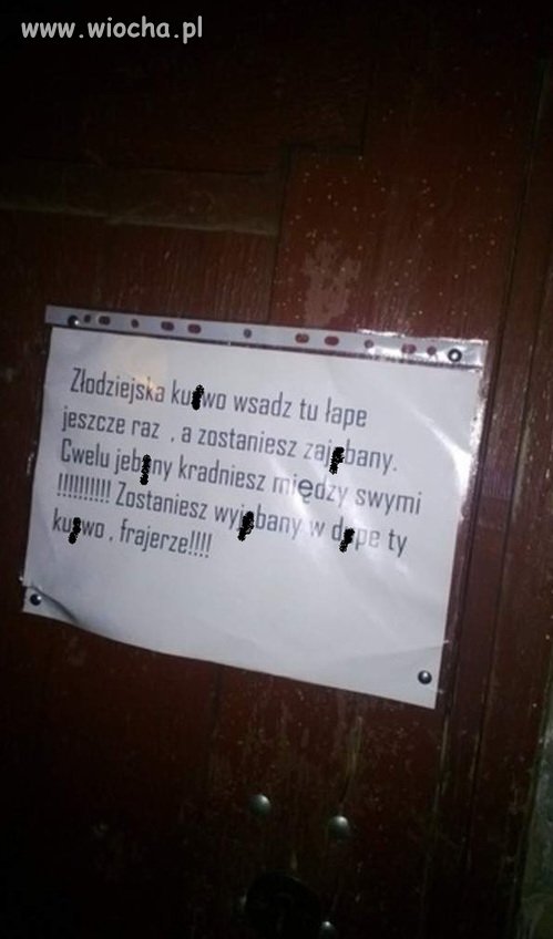 Informacja dla złodzieja