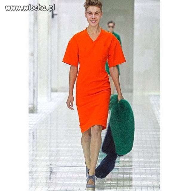 Boski bieber na pokazie mody