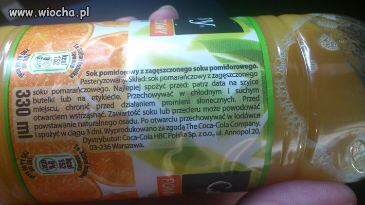 Sok Pomidorowy o smaku Pomarańczowym...