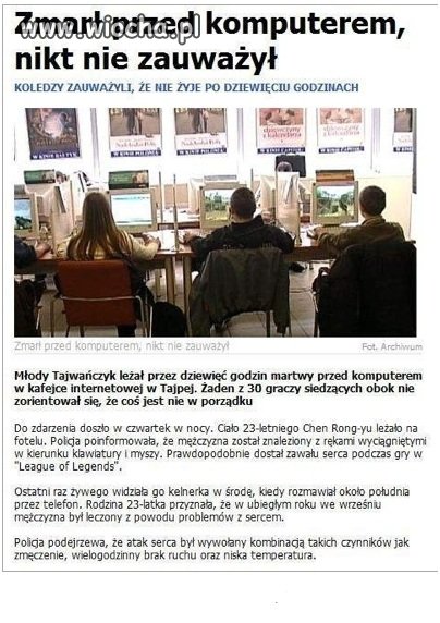 Takie rzeczy tylko w kafejce internetowej w Tajpej