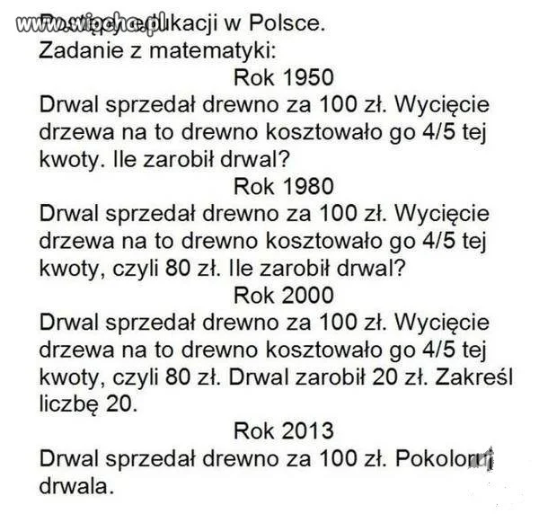 Postęp edukacji na przestrzeni lat
